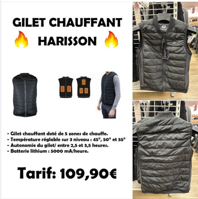 Découvrez dès maintenant nos gilets sans manches chauffants